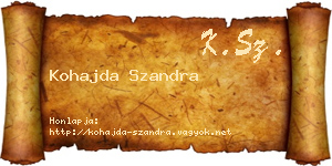 Kohajda Szandra névjegykártya